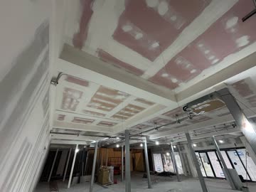Taped and jointed ceiling at JYSK Tullamore