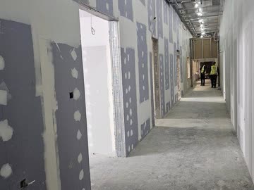 Taped and jointed corridor at Sysco Newcastle West
